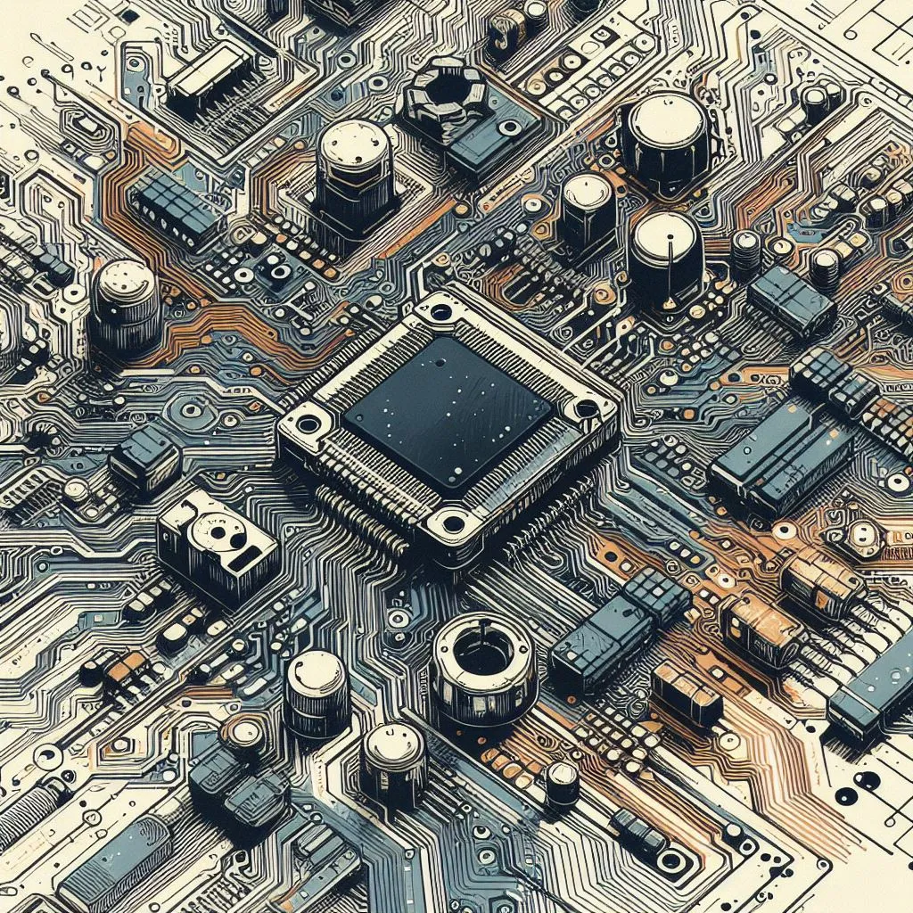 AI image of a microchip